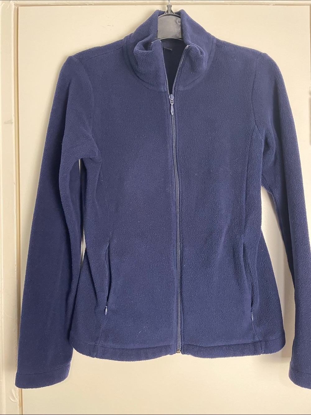 Uniqlo Navy Full-Zip Teddy Fleece Jacket